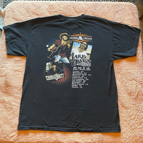 2013 Jason Aldean Night Train Tour Tee - Picture 2 of 3